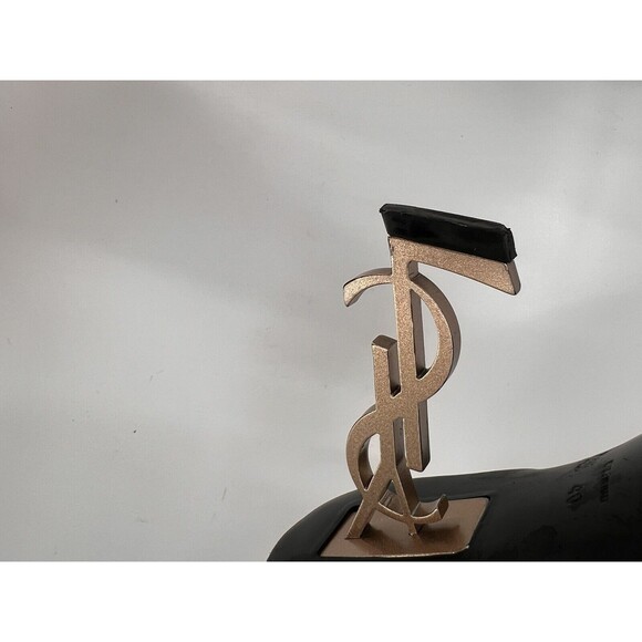 YSL- Saint Laurent Opyum Brown Suede Ankle Clasp 4 inch Heels Size EU 40 US 10 - Picture 8 of 15